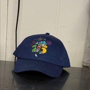 Navy Blue Cap with Colorful Embroidery